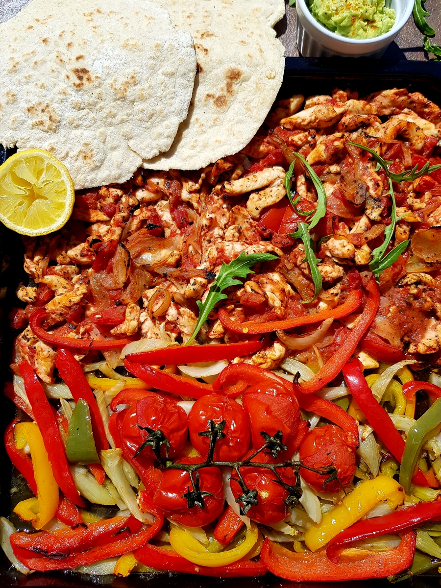 Chicken Fajitas mit glutenfreien Tortilla - Speisekammer-Sho